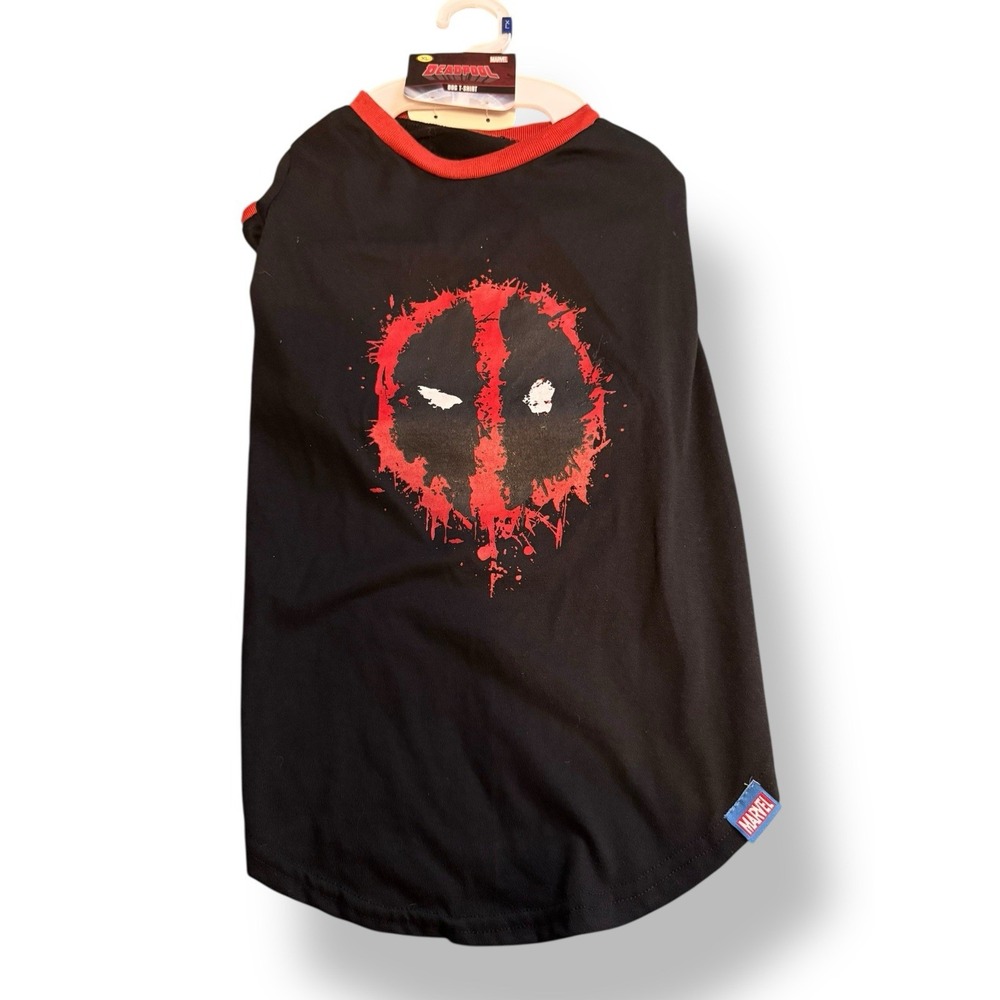 Marvel Deadpool Dog T-Shirt Pet Apparel Black XLarge NWT /151c